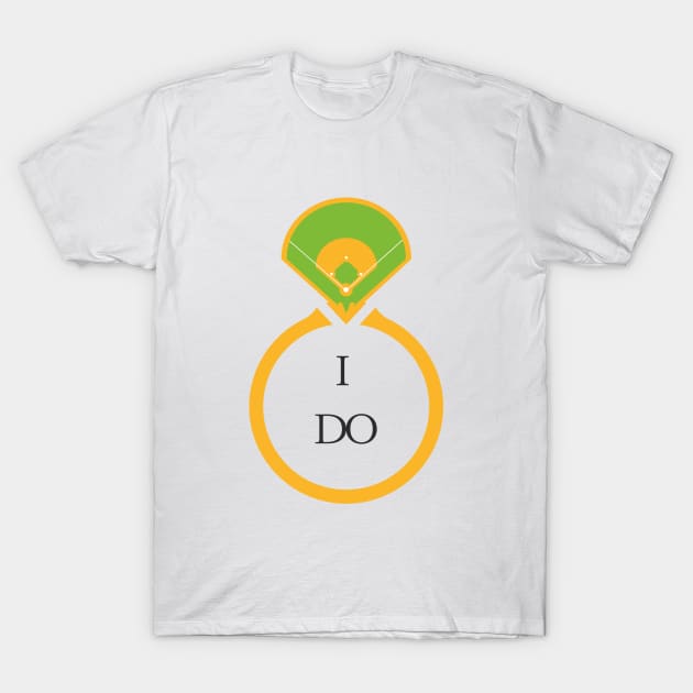 I do- a funny wedding  marriage baseball softball lover design T-Shirt by C-Dogg